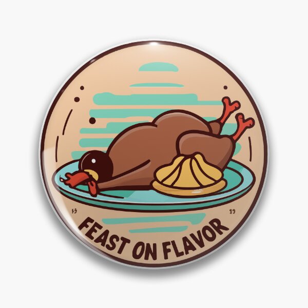 Artikelvorschau, Retro-Peking-Enten-Feast-on-Flavour-Aufkleber entworfen und verkauft von NiftyWrx.