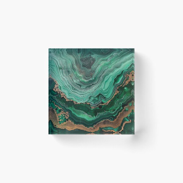 Item preview, Abstract Art Malachit Stone (Photo of Glitter Only - Not Reflective) designed and sold by fluffstuffgifts.