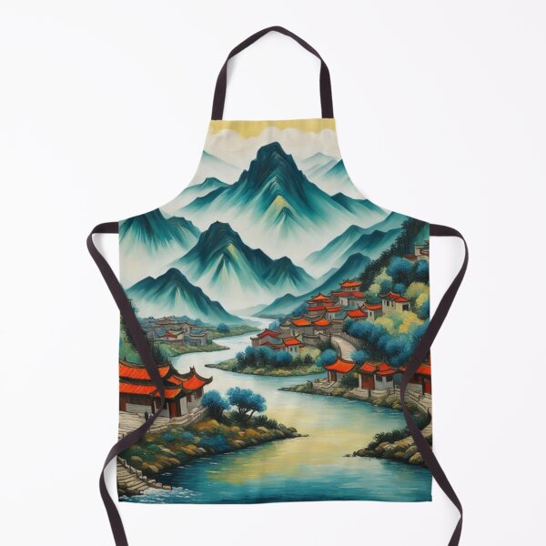 Item preview, Chinese mountain village and river designed and sold by JackFreestone.