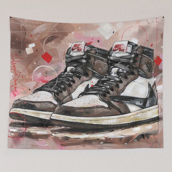 Item preview, AirJordan TravisScott sneaker designed and sold by GalleryKauffeld.