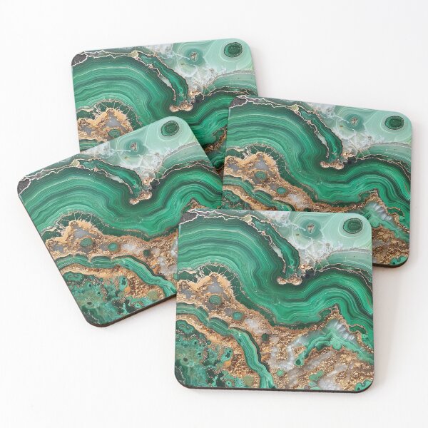 Item preview, Abstract Art Malachit Stone (Photo of Glitter Only - Not Reflective) designed and sold by fluffstuffgifts.