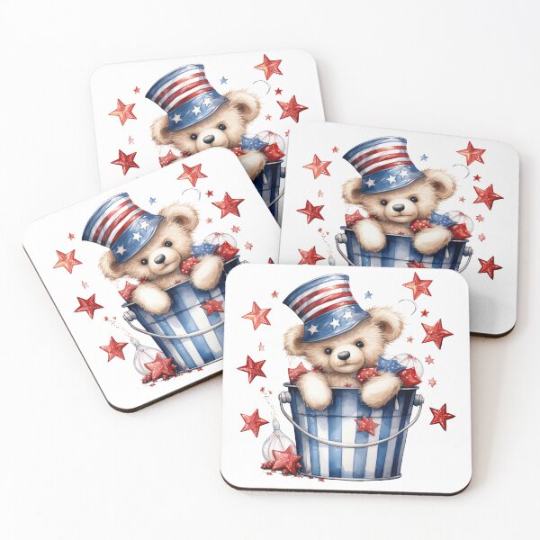 Item preview, Sweet Teddy Bear With American Flag Design Hat designed and sold by BlushRoses7.