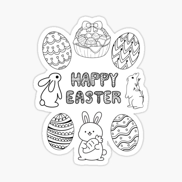 Item preview, Happy Easter rabbit and easter egg No.12 designed and sold by DigiArtNDesign.