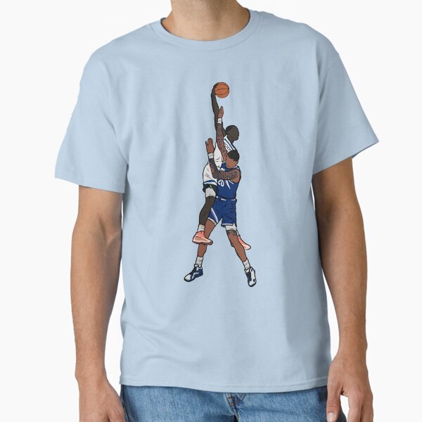 Vista previa del artículo con la obra «Anthony Edwards clava sobre John Collins», diseñado y vendido por RatTrapTees.