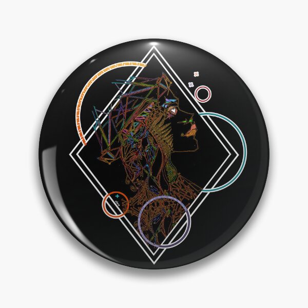 Item preview, Geometric Fantasy Portrait, Elara (Black) designed and sold by thecakelin.