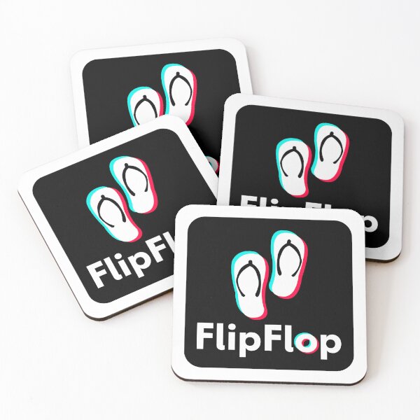 Item preview, FlipFlop Square (Black Background) designed and sold by Wonderbouy.