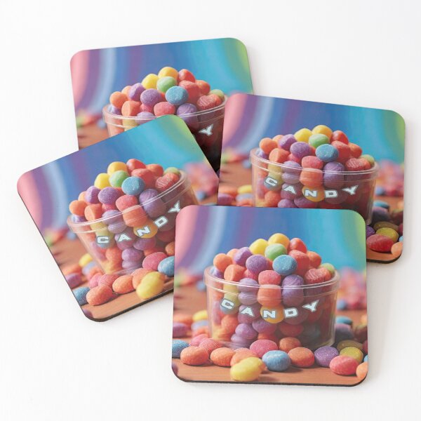 Item preview, Rainbow Coated Candies: Colorful Delights designed and sold by PING 999 STUDIO.
