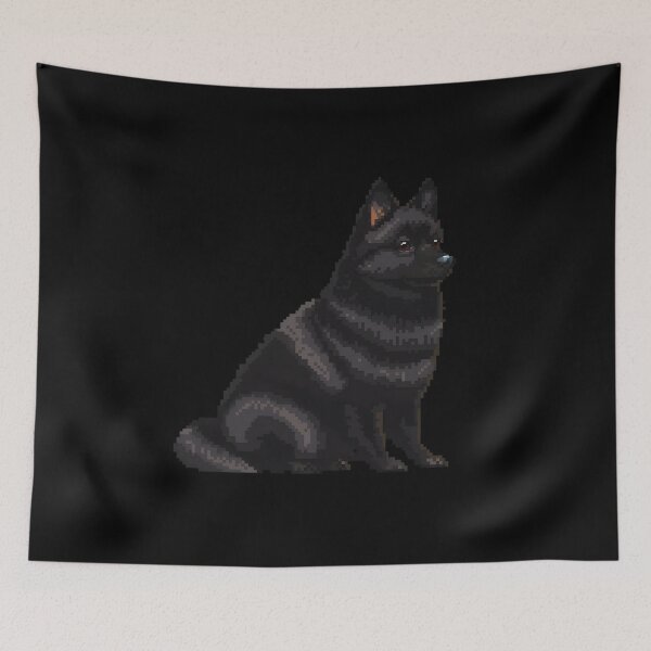 Item preview, Pixel Portrait Schipperke designed and sold by CUTEDOGGIEZ.
