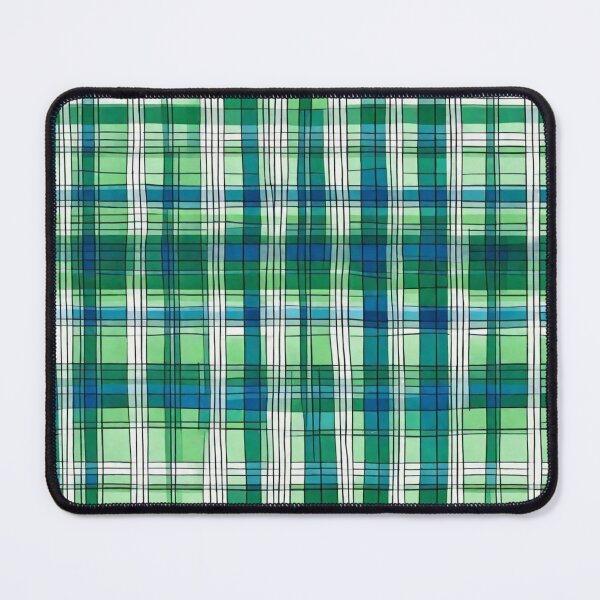 Item preview, blue & green plaid pattern print designed and sold by HancockArtisans.