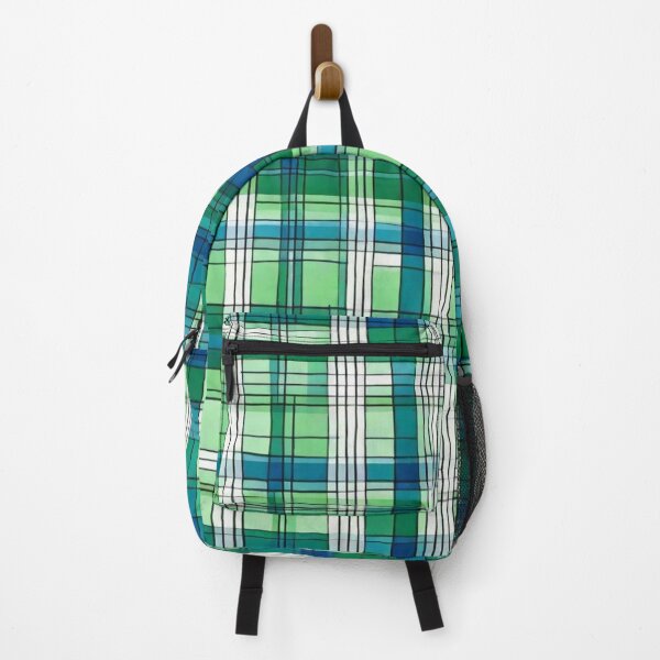 Item preview, blue & green plaid pattern print designed and sold by HancockArtisans.