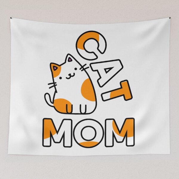 Item preview, CAT MOM: Digital Drawing of Orange Cute Cat Tilted Head designed and sold by RiciPaneto.