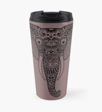 Zentangle Elephant Design Travel Mug