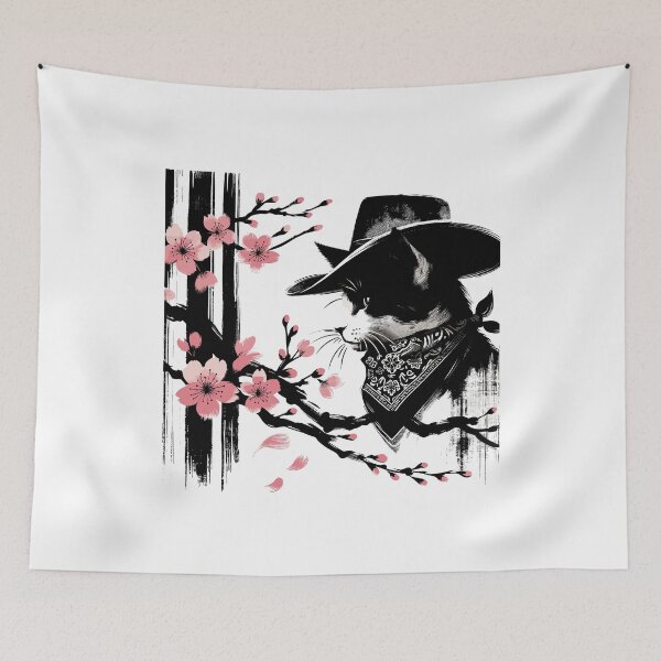 Item preview, Kawaii Japanese Funny Cat Cowboy Cowgirl Meow Howdy Meowdy designed and sold by KsuAnn.