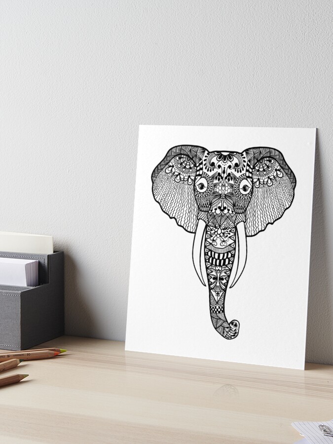 Zentangle Elephant Design