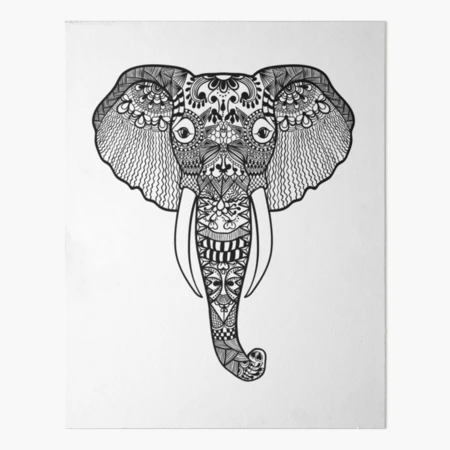 Zentangle Elephant Design
