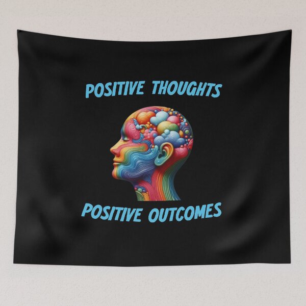 Item preview, Positive thoughts, positive outcomes designed and sold by HeadTurningArt.