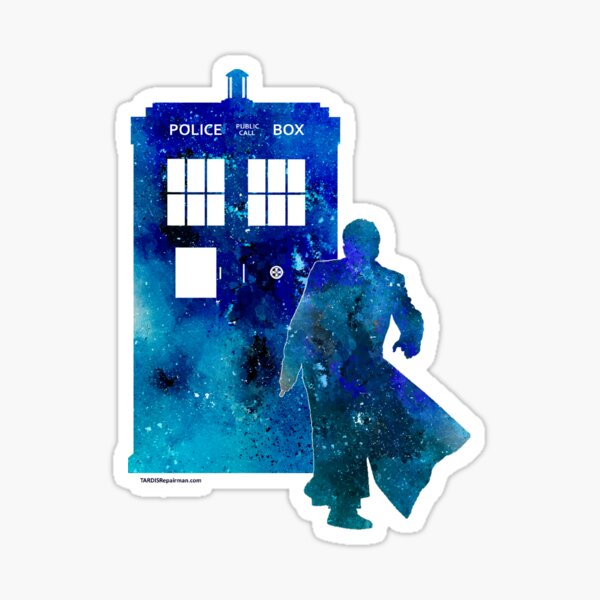 The 10th Doctor with the TARDIS Sticker