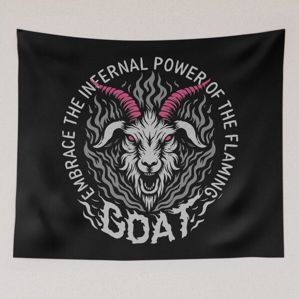 Item preview, Goat Head Fire Flame Design designed and sold by CropWear.