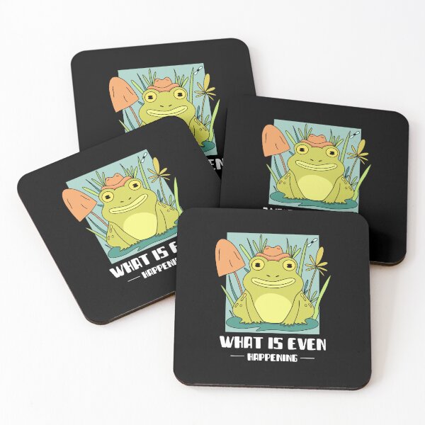 Item preview, What is even happening frog funny  designed and sold by wittyprinttop.