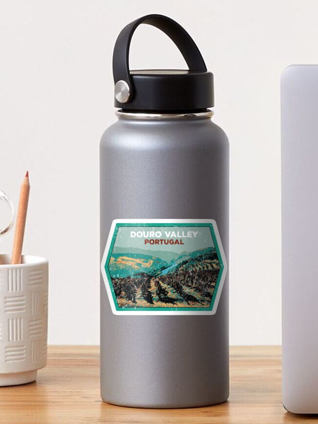 Thumbnail 1 of 3, Sticker, Illustration of Douro Valley Landscape designed and sold by Lemomo-artworks.