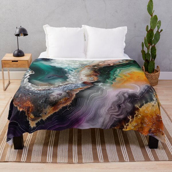 Item preview, Abstract Art Stone Slab Aesthetic Waves designed and sold by fluffstuffgifts.