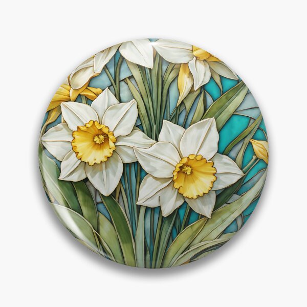 Item preview, Art Nouveau Inspired Daffodil Flowers designed and sold by Petalandfur.