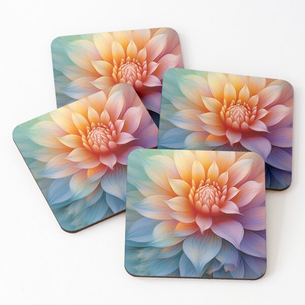 Item preview, Pastel dhalia flower in bloom designed and sold by haroulita.