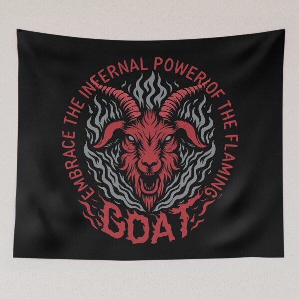 Item preview, Goat Head Fire Flame Design designed and sold by CropWear.