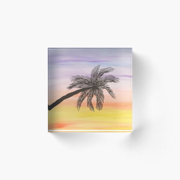 Tropical Sunrise Acrylic Block