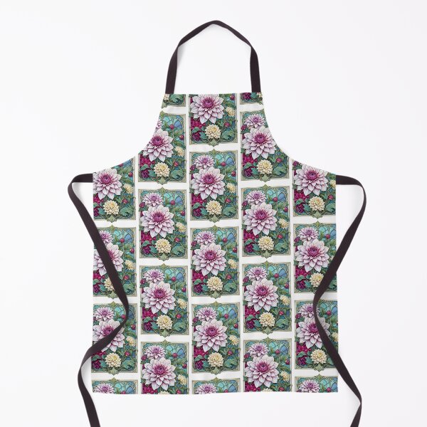 Item preview, Art Nouveau Inspired Dahlia Flowers designed and sold by Petalandfur.