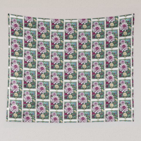 Item preview, Art Nouveau Inspired Dahlia Flowers designed and sold by Petalandfur.