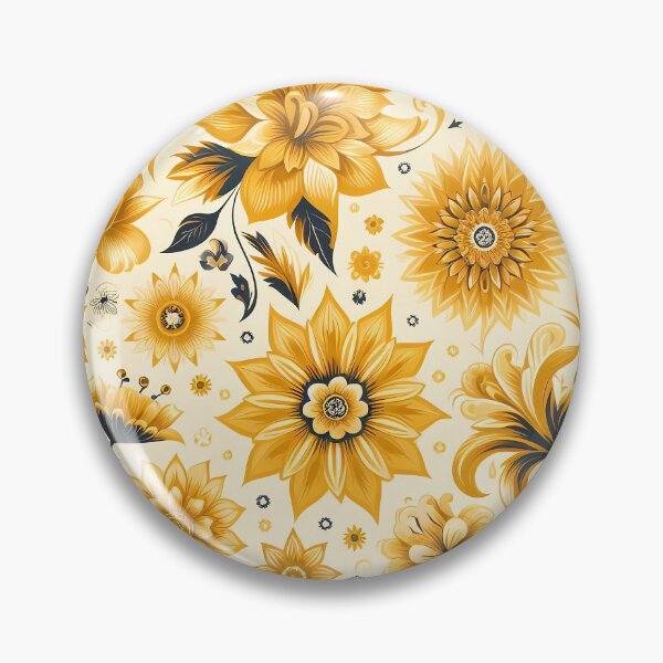 Item preview, Yellow Flower Pattern designed and sold by Coffee Lifestyle.