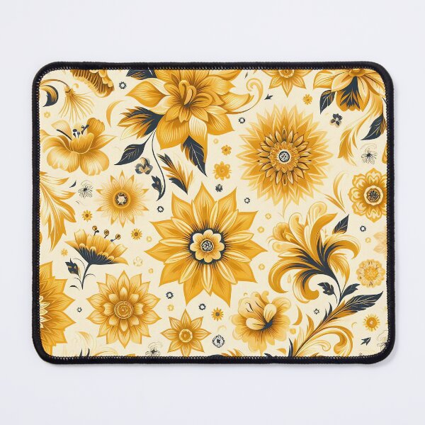 Item preview, Yellow Flower Pattern designed and sold by Coffee Lifestyle.