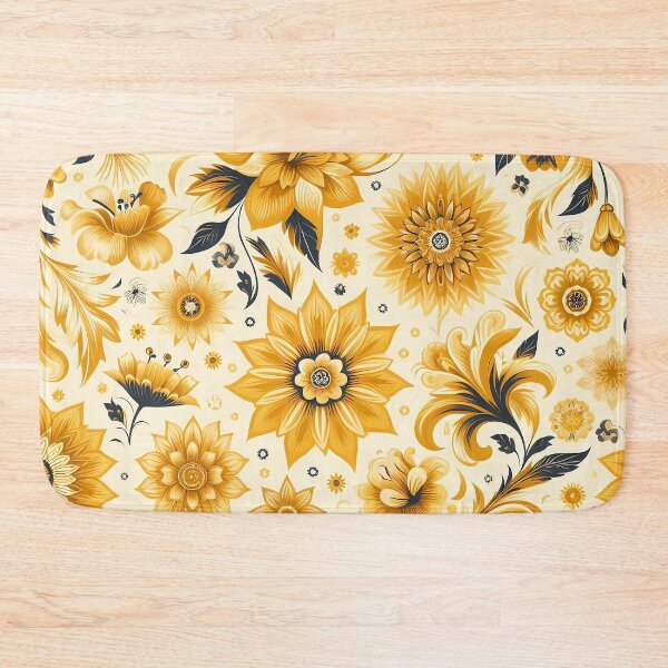 Item preview, Yellow Flower Pattern designed and sold by Coffee Lifestyle.