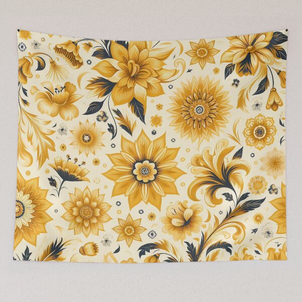 Item preview, Yellow Flower Pattern designed and sold by Coffee Lifestyle.