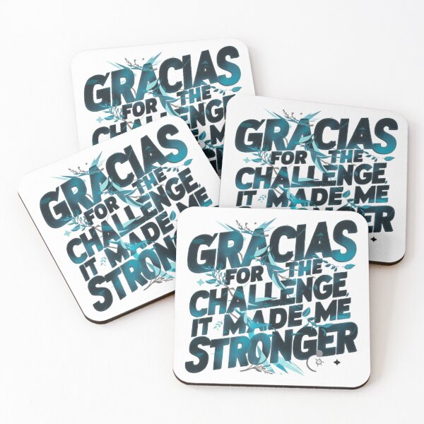 Item preview, GRACIAS FOR THE CHALLENGE IT MADE ME STRONGER designed and sold by HOMEDESIGNPRINT.