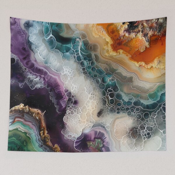 Item preview, Abstract Art Stone Slab Aesthetic Waves designed and sold by fluffstuffgifts.