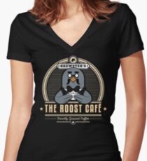 the Roost Café Women's Fitted V-Neck T-Shirt