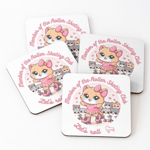 Item preview, Roller skating club, the cutest kittens ever, let’s roll designed and sold by coloursforkids.
