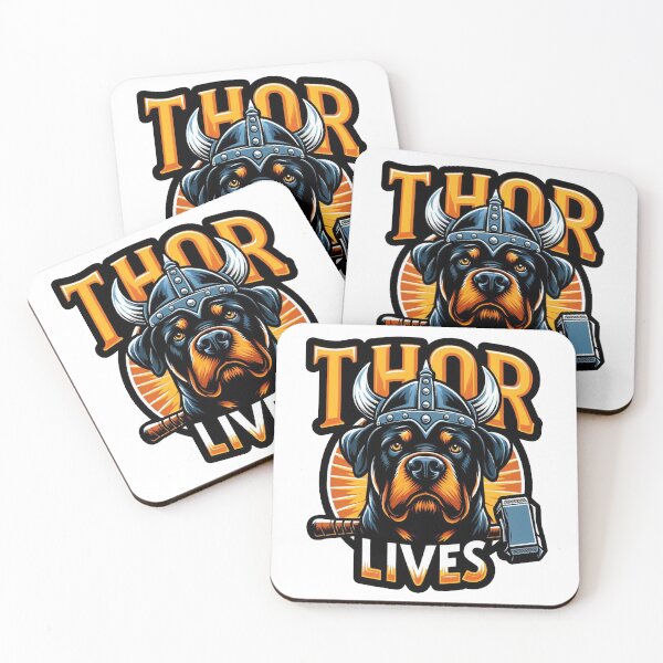 Item preview, Rottweiler Viking Thor Lives Norse Nordic Superhero designed and sold by BattlefoxxEarth.