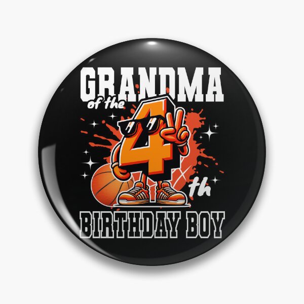 Item preview, Grandma Of Birthday Boy 4th Basketball Family B-day Party designed and sold by Jungle Hub.