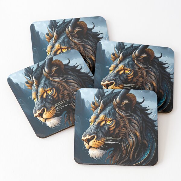 Item preview, Black Dragon Lion Portrait, Ai Generated Art  designed and sold by ACC .
