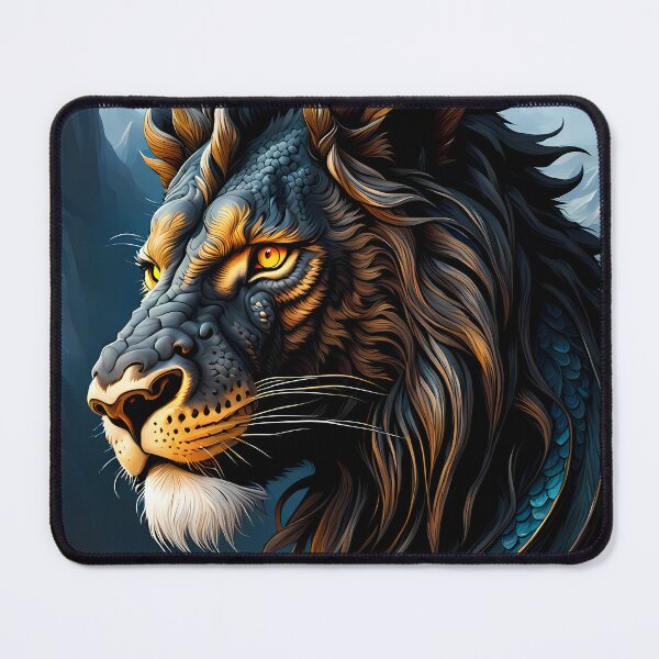 Item preview, Black Dragon Lion Portrait, Ai Generated Art designed and sold by ACC .