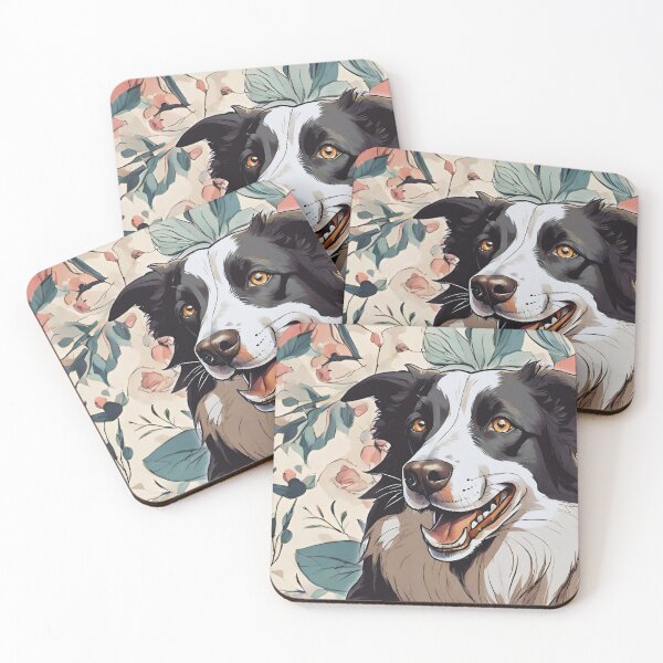 Item preview, Border collie dog in flowers all pattern designed and sold by GoodyPaws.