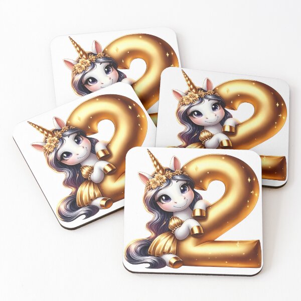 Item preview, Second birthday unicorn, number two  designed and sold by AnetArtStore.