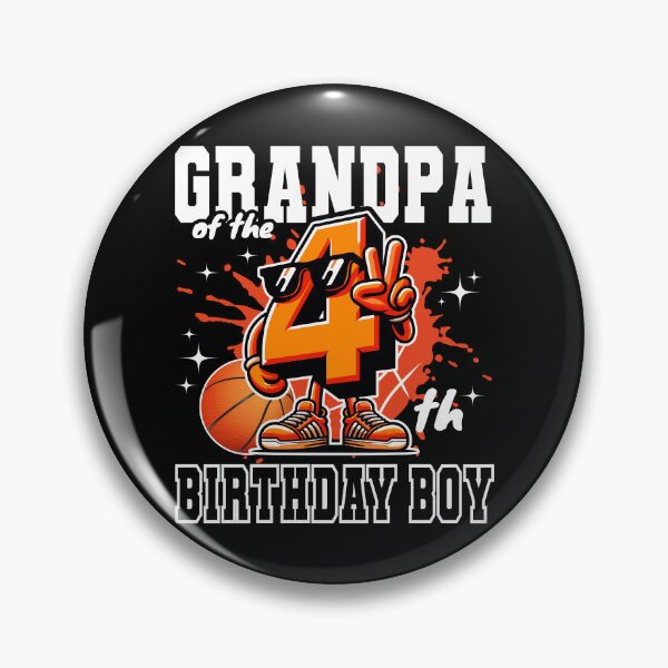 Item preview, Grandpa Of Birthday Boy 4th Basketball Family B-day Party designed and sold by Jungle Hub.