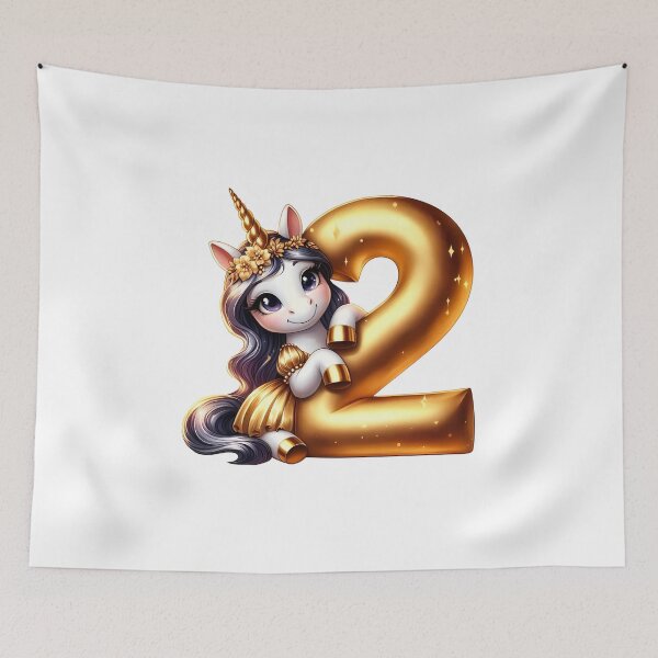 Item preview, Second birthday unicorn, number two  designed and sold by AnetArtStore.