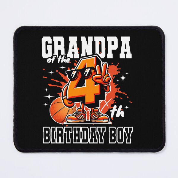 Item preview, Grandpa Of Birthday Boy 4th Basketball Family B-day Party designed and sold by Jungle Hub.