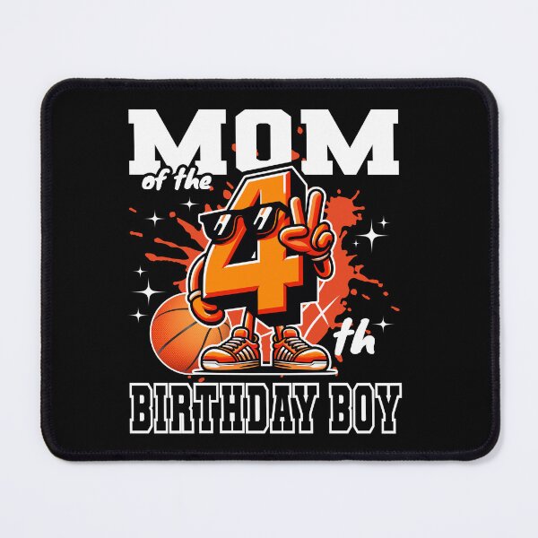 Item preview, Mom Of The Birthday Boy 4th Basketball Family B-day Party designed and sold by Jungle Hub.