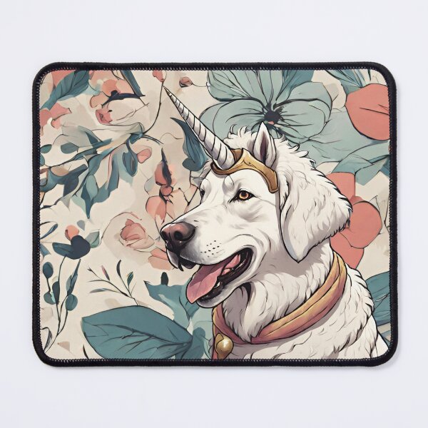 Item preview, Kuvasz dog in flowers all pattern designed and sold by GoodyPaws.
